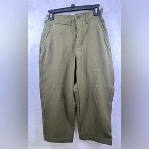Vintage M-1951 Army‎ Wool OD Field Trousers X-Small Short